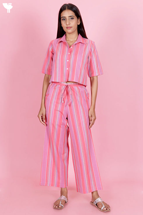 Khaadi Cotton Co-Ord Set in Stripes